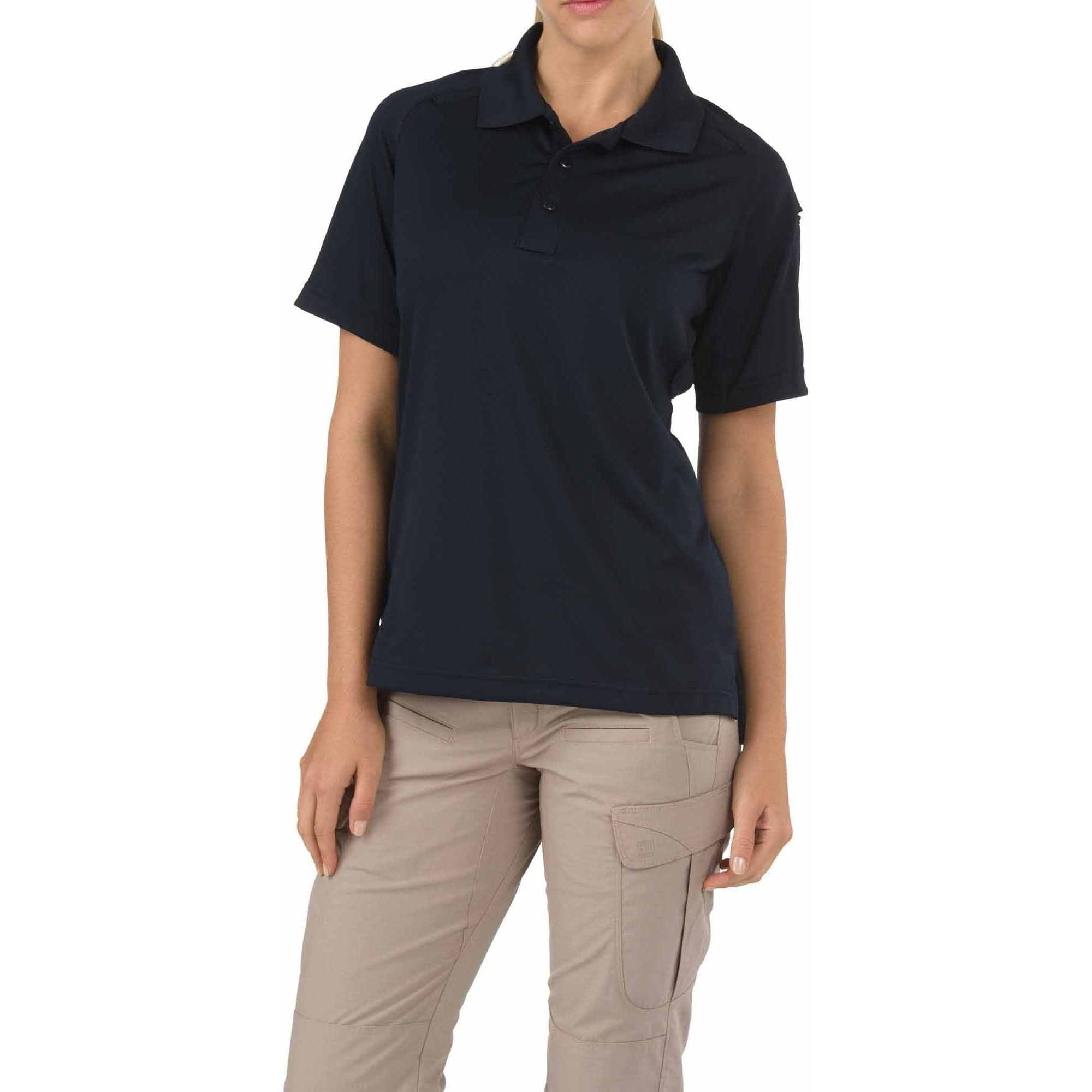 Women's Performance Polo, Dark Navy, L by 5.11 Tactical, Inc