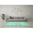 thumbnail image 3 of Ahgly Company Indoor Rectangle Oriental Light Blue Traditional Area Rugs, 7' x 10', 3 of 4