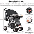 thumbnail image 3 of Carriola Infantil De Lujo Con Toldo De Viaje Compacta Y Ligera Carriola Para Bebe Con Jugetes Tela Transpirable Carrito Para Bebe Con Mango Ergonomico Carreola Ultra Ligera Y Comoda (Rosa), 3 of 6