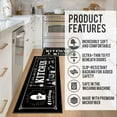 thumbnail image 4 of Kitchen Utensils Rugs Black Kitchen Mats for Floor 2 Piece, Anti Fatigue Floor Mat for Kitchen, Kitchen Floor Mats for in Front of Sink and Kitchen Matt for Standing for Kitchen Decor 17"X30"+17"X47", 4 of 6