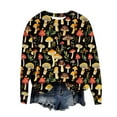 thumbnail image 5 of Xuyuer Women's Long Sleeve Hoodless Printed Casual Warm Sweatshirt, Cozy Pullover for Spring Comfort, Everyday Lounging and Seasonal Graphic Style, 5 of 5