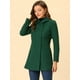 thumbnail image 3 of Abrigo Largo De Invierno Con Cuello Peter Pan Y Doble Botonadura Para Mujer Verde oscuro2 XS, 3 of 7