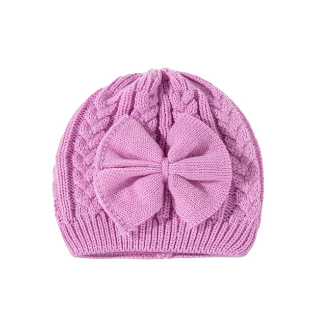 Sombrero de bebé de punto cálido de invierno para niñas Sombrero de bebé con forro de algodón para niñas Adepaton CPB-YY145-1