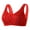 Red, variant on Bras for Women Full Coverage Lace Front Button Shaping Cup Adjustable Shoulder Strap Large Size Comfortable Push Up Bra