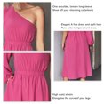 thumbnail image 2 of Vestido De Ajuste Casual, Vestido De Color Puro Linterna Mangas Largas Cintura Alta Un Hombro Para Fiestas ANGGREK  Otros, 2 of 5