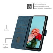Mantto for Samsung Galaxy A06 Wallet Case for Women Men,Durable PU Leather Shockproof Magnetic Clasp Folio Credit Card Slots Flip Kickstand Slim Phone Case with Wrist Strap,Blue