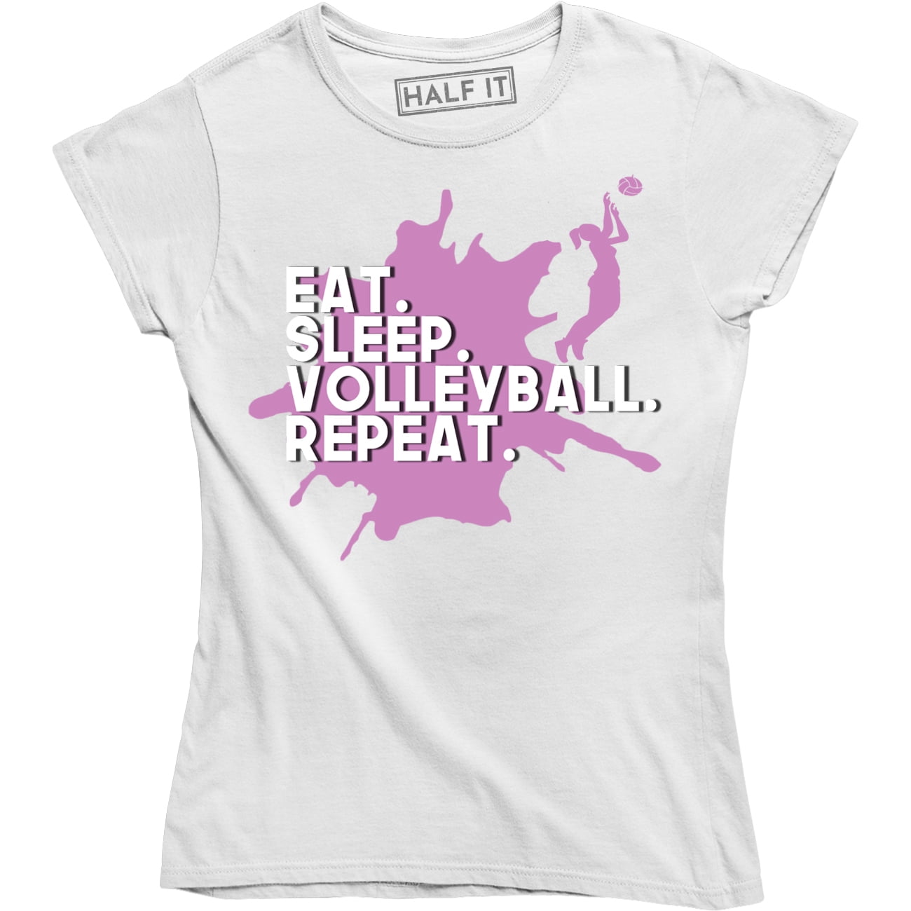 Women's Eat Sleep Volleyball Repeat Volley Ball BEACH TShirt