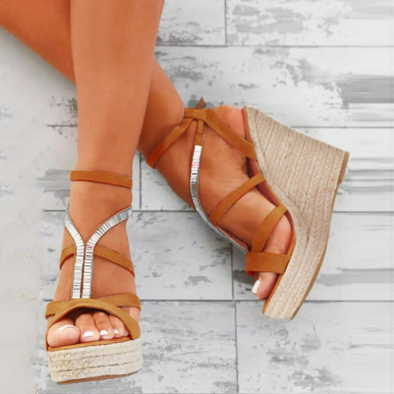 Light tan shop wedge sandals