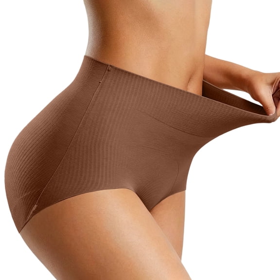 WAGUTH Womens High Waist Seamless Shapewear Panties Tummy Control Butt Lifter No Rolling‑Up Stretch Body Shaper Briefs Underwear