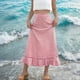 thumbnail image 2 of Faldas de Cintura Elástica para las Mujeres Vestidos de Playa de Moda de Verano con Bolsillos, Faldas Casuales para las Mujeres de Verano, 2 of 7