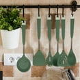 thumbnail image 6 of Summercome Silicone Cooking Utensils, Heat Resistant Kitchen Utensils with Stainless Steel Handle, 1 Pcs Silicone Cooking Soup Ladle Nonstick&Durable (Green), 6 of 8