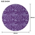 thumbnail image 6 of Purple Paisley Pattern Round Tablecloth 60"x60",Wrinkle Wipeable Table Cloth for Kitchen Dining Room Picnic Patio Party, 6 of 6