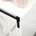thumbnail image 4 of Dawn Whisper Decorative Wooden TV / Storage Cabinet with Two Sliding Barn Doors, White, 4 of 13
