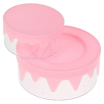 Hemoton 1 Set Transparent Crafts Storage Organizer Box for Girls Double Layer Cake Shape Desktop Storage Case Mini Box Craft Supplies