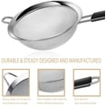 thumbnail image 3 of Stainless Steel Fine Mesh Strainers, Set of 3 Sizes Strainer for Kitchen, Wire Sieve with Insulated Handle Kitchen Strainer, Baking Tools Colander, Food Preparation, Flour Sifter, Rice, Pasta Strainer, 3 of 6