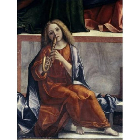 Posterazzi SAL3804327242 Child with Wind Instrument Detail From the Presentation of Jesus in the Temple 1510 Vittore Carpaccio Poster Print - 18 x 24 in.