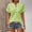 *Green, variant on ClodeEU Women's V Neck Short Sleeve Blouse, Casual Solid Color Loose Fit Button Top Black,Women's Plus L