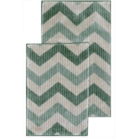 Maples Rugs Layla Chevron Print 2 Piece Bath Rug Set Maples Rugs Layla Chevron Print 2 Piece Bath Rug Set