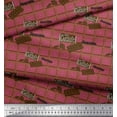 thumbnail image 3 of Soimoi Georgette Viscose Fabric Text & Chocolate Food Print Fabric by The Yard 42 Inch Wide, 3 of 3
