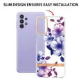 thumbnail image 5 of Allytech Samsung Galaxy A32 5G Case [NOT for A32 4G], Flower Series Crystal Clear Back Cover Flexible TPU Silicone Shockproof Drop Proof Anti-yellow Case Cover for Galaxy A32 5G, Purple Flower, 5 of 5