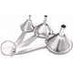 thumbnail image 1 of Embudo de acero inoxidable, mini embudo de acero inoxidable de 3 piezas, juego de embudo de cocina de acero inoxidable con asa y colador desmontable para transferencia de líquidos (plata) JFHHH pequeña, 1 of 5