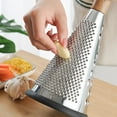 thumbnail image 2 of Conical Stainless Steel Grater Fruit Potato Vegetable Cutting Wooden Handle, 2 of 9
