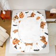thumbnail image 4 of Manfei Halloween Pumpkin Print Fitted Sheet Queen,Cute Dachshund Bedding,3 Pieces,1 Fitted Sheet and 2 Pillowcases, 4 of 6