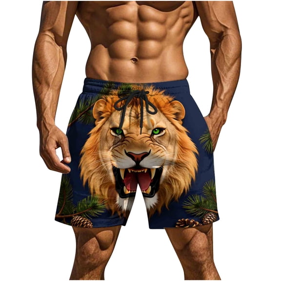 Lovskoo Mens Swim Trunks with Compression Liner Quick Dry Bathing Suit Long Swimming Shorts with Pockets