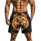thumbnail image 1 of Pantalones de Baño de Cintura Elástica de los Hombres Divertido Impresión Doble Bolsillo Cinco Puntos Pantalones Cortos de Playa de Verano Seco Rápido, 1 of 9