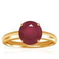 thumbnail image 1 of GemsNY July Birthstone - Traditional Round Ruby Solitaire Ring (Grade - A | 1.55cts.), 1 of 4
