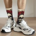 thumbnail image 6 of Vsdgher Gothic Skull With Roses Crew Socks for Men & Women, Breathable Casual Athletic Ankle Socks, 6 of 6