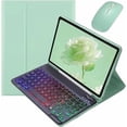 thumbnail image 1 of Funda con Teclado Retroiluminado Verde Menta y Negro con Mouse para iPad 10.2"/10.5", 1 of 7