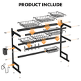 thumbnail image 3 of Over Sink Dish Drying Rack, WLRETMCI 3-Tier Kitchen Dish Drying Rack Metal Dish Drainer Organizer with 7 Removable Baskets for Countertop, Large Capacity, 3 of 7
