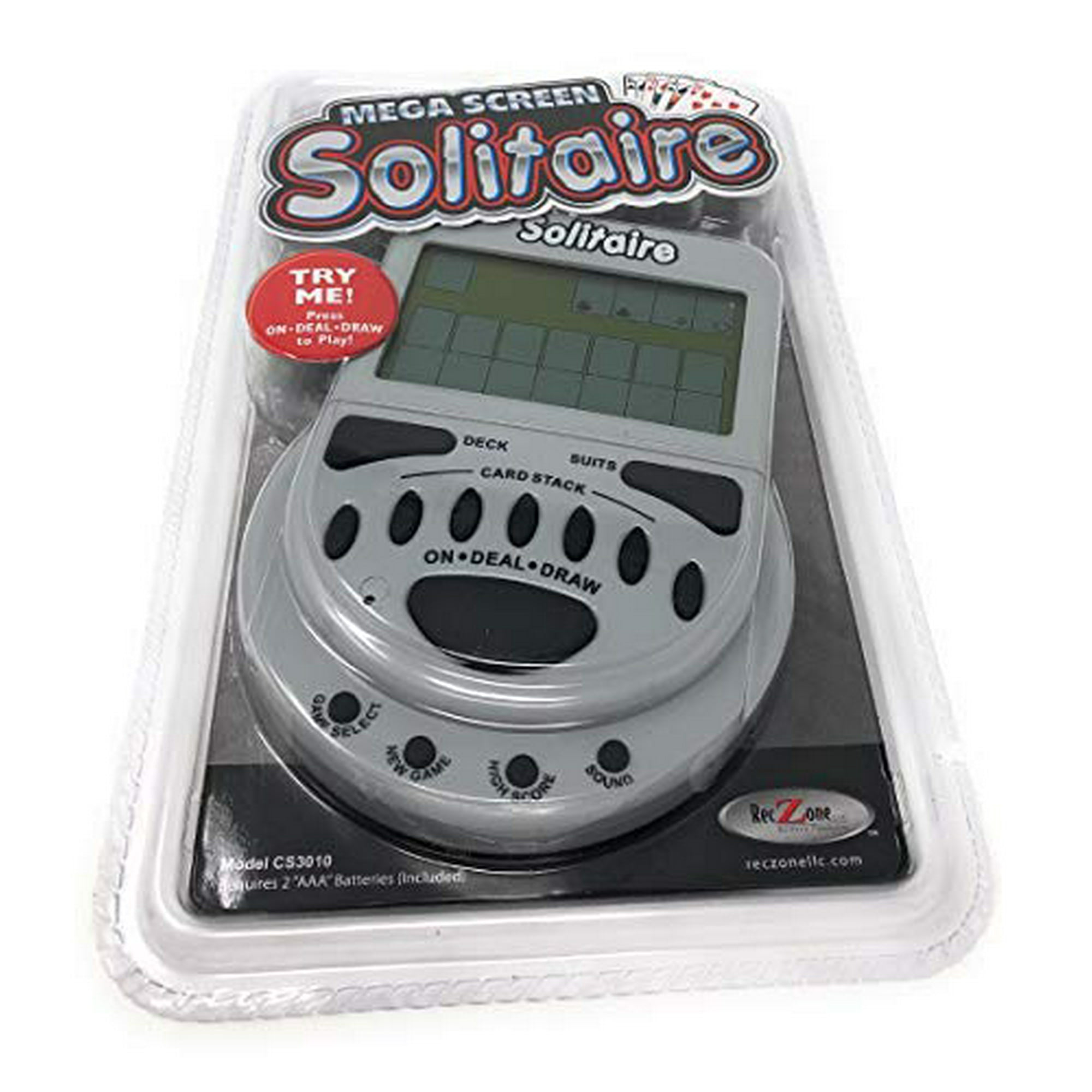 John Hansen Mega Screen Solitaire Handheld Electronic Video Game Walmart