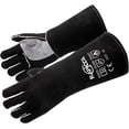 thumbnail image 1 of Guantes para chimenea RAPICCA, resistentes al calor, de piel negra, 1 of 7