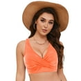 thumbnail image 3 of wamacs Women Underwire Bikini Top Only - Push Up Swim Top Padded Bra Swimsuit No Bottom (Orange,L), 3 of 9