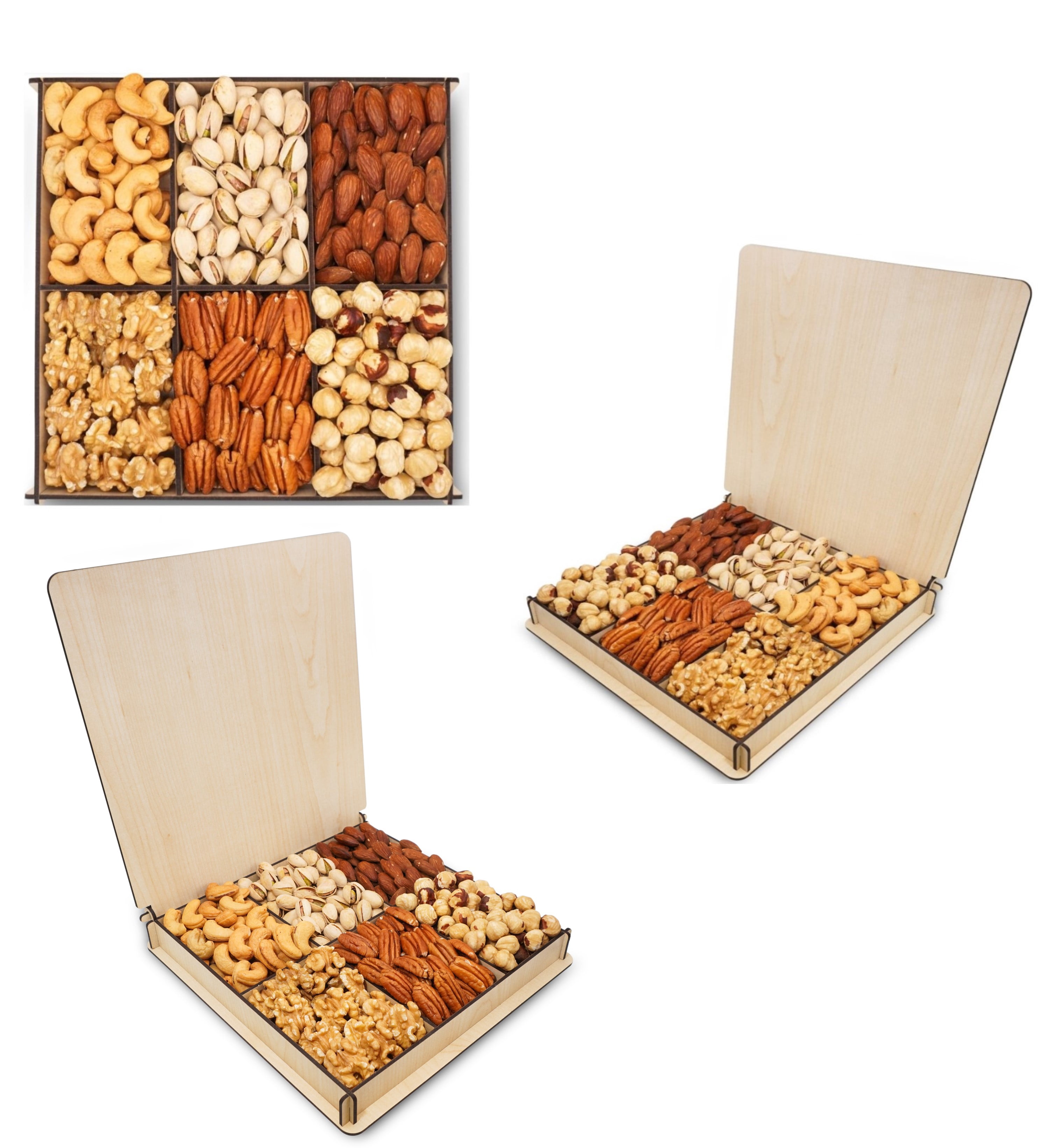 Christmas Nut Gift Baskets, Food Box, Healthy Fresh Food, Assorted Holiday, Secret Garden's