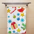 thumbnail image 4 of Coolnut Fingertip Hand Towels, Set of 2 Pcs Funny Cartoon Christmas Pattern Absorbent Face Bath Towels for Bathroom Kitchen, 30"x15", 4 of 6