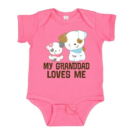 

Inktastic My Granddad Loves Me Granddaughter Girls Gift Baby Girl Bodysuit