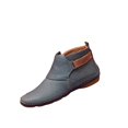 thumbnail image 2 of Willtoo Women Ankle Boots for Plantar Dressy Faux Leather Walking Shoes Comfort Fall Winter Travel Hiking Flats Gray US-10（EU-43）, 2 of 4