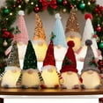 thumbnail image 4 of 1PC Lighted Gnome Christmas Decorations -12 Inch Light Up Christmas Gnomes Plush Doll Ornaments Glitter Sequins Swedish Hat Leprechaun Dwarf Gift Home Table Decor, 4 of 9