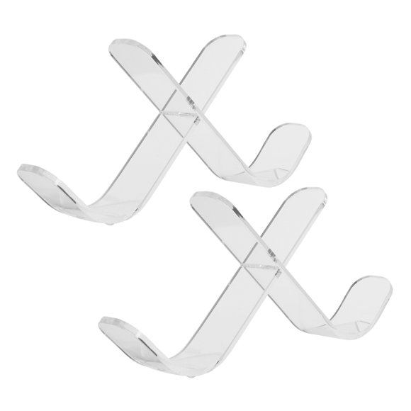 OULII 2Ud Soporte De Acrílico Transparente Para Puck De Hockey Con En X Para Exhibición