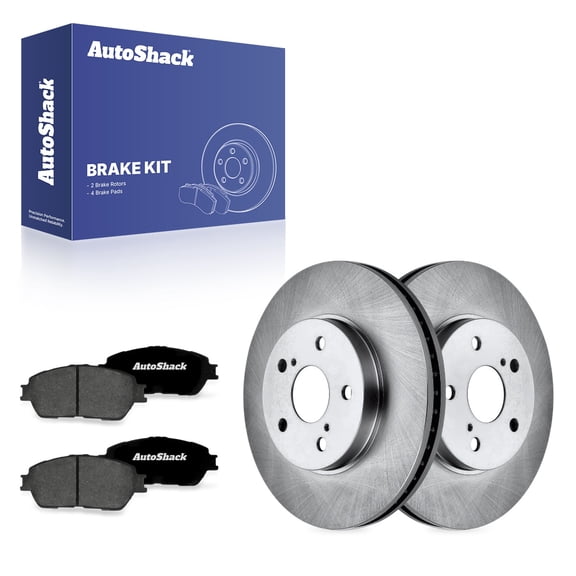 AutoShack Front Vented Brake Rotors   Premium Ceramic Pads 6-PC Brake Kit Replacement for 2004-2010 Toyota Sienna 2005-2007 Toyota Avalon 2002-2003 Lexus ES300 11.65" (296 mm)