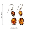 thumbnail image 3 of Sterling Silver and Baltic Honey Amber  Fish Hook Earrings "Michelle", 3 of 7