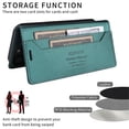 thumbnail image 6 of Leather For Google Pixel 9 / Pixel 9 Pro 6.3-inch Case , RFID Blocking,Flip Color blocking Wallet With Cash Holder Magnetic Closure Shockproof Kickstand Protective Phone Cases Cover,Green, 6 of 10