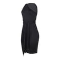 thumbnail image 5 of Dresses for Women 2023 One Shoulder Dresses for Women Sleeveless Sexy Solid Color Belted Mini Dress Slim Fitted Elegant Formal Cocktail Dresses, 5 of 6
