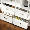 thumbnail image 4 of KULAGAGA 78.7" H Kitchen Pantry Cabinet with 4 Drawes, Display Storage Cabinet Bookcase for Home Office, White, 4 of 7