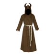 thumbnail image 2 of Cape Robe avec Capuche Devil Costume de Cosplay d'Halloween pour Carnaval Mascarade Brun TG, 2 of 10