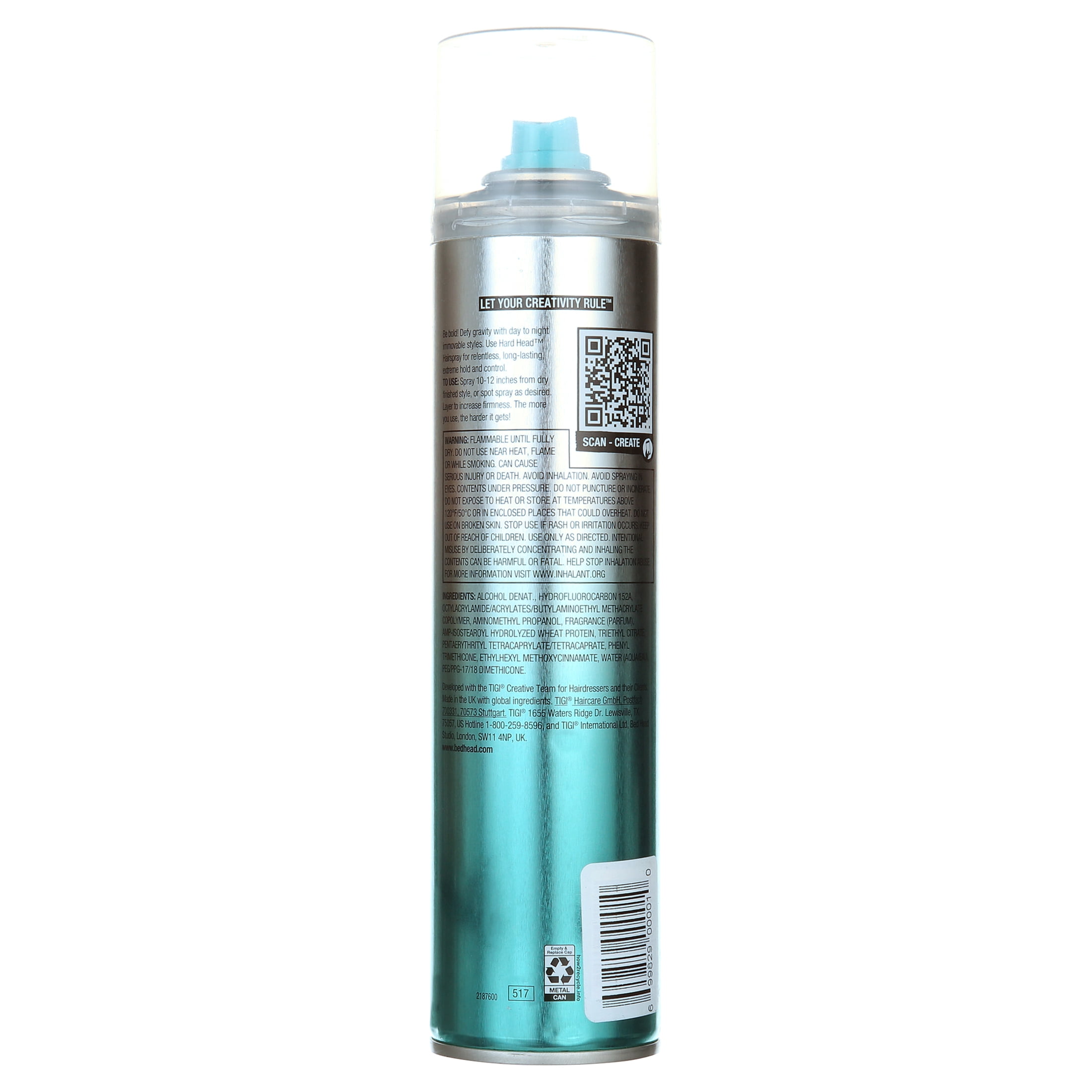 Tigi Bed Head Hard Hold Hairspray, 10.6 oz - Stay Put Hair Spray