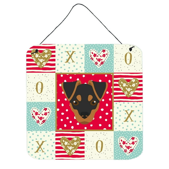 Carolines Treasures CK5211DS66 Japanese Terrier Love Wall or Door Hanging Prints Red 6HX6W multicolor